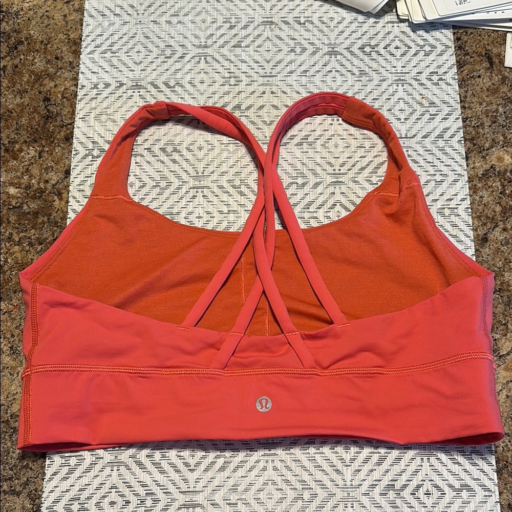 lululemon athletica Raspberry Cream Strappy Sports Bra